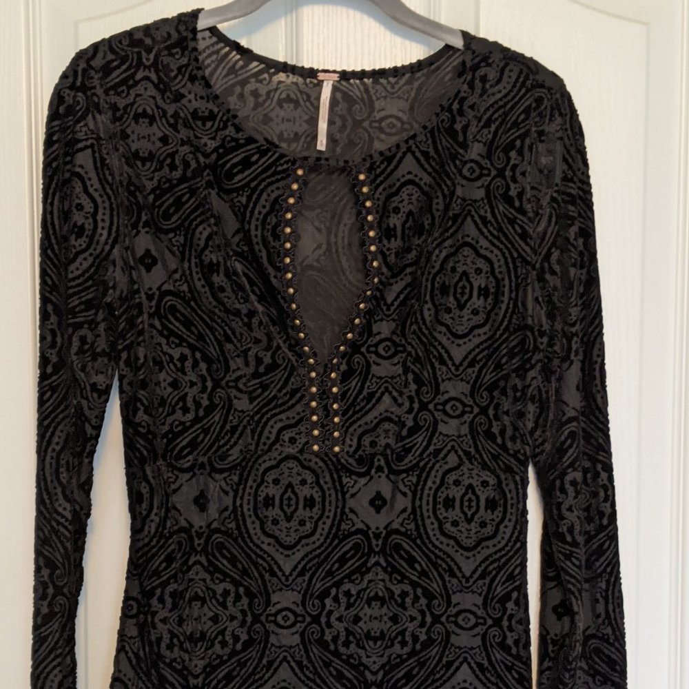 Free People Burnout Velvet Top